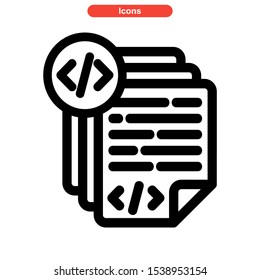 coding icon isolated sign symbol vector illustration - high quality black style vector icons
