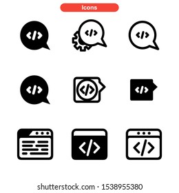 coding icon isolated sign symbol vector illustration - Collection of high quality black style vector icons
