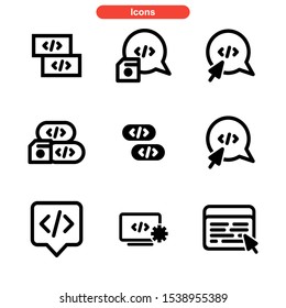 coding icon isolated sign symbol vector illustration - Collection of high quality black style vector icons
