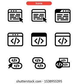 coding icon isolated sign symbol vector illustration - Collection of high quality black style vector icons
