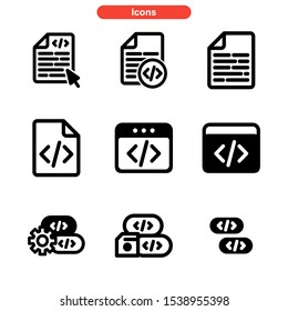 coding icon isolated sign symbol vector illustration - Collection of high quality black style vector icons
