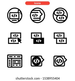 coding icon isolated sign symbol vector illustration - Collection of high quality black style vector icons
