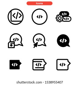 coding icon isolated sign symbol vector illustration - Collection of high quality black style vector icons
