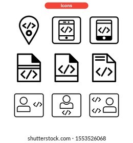 coding icon isolated sign symbol vector illustration - Collection of high quality black style vector icons
