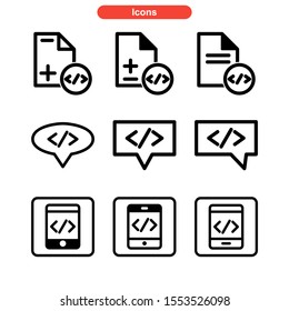 coding icon isolated sign symbol vector illustration - Collection of high quality black style vector icons
