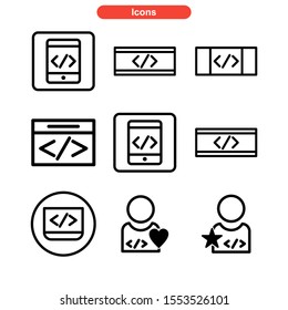 coding icon isolated sign symbol vector illustration - Collection of high quality black style vector icons
