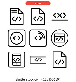 coding icon isolated sign symbol vector illustration - Collection of high quality black style vector icons
