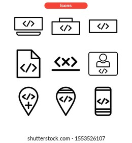 coding icon isolated sign symbol vector illustration - Collection of high quality black style vector icons
