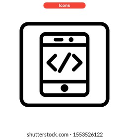 coding icon isolated sign symbol vector illustration - high quality black style vector icons
