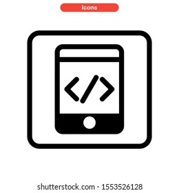 coding icon isolated sign symbol vector illustration - high quality black style vector icons
