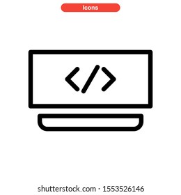 coding icon isolated sign symbol vector illustration - high quality black style vector icons
