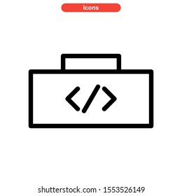 coding icon isolated sign symbol vector illustration - high quality black style vector icons
