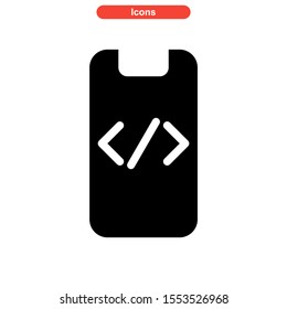 coding icon isolated sign symbol vector illustration - high quality black style vector icons
