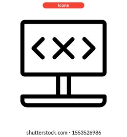 coding icon isolated sign symbol vector illustration - high quality black style vector icons

