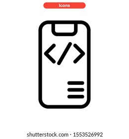 coding icon isolated sign symbol vector illustration - high quality black style vector icons
