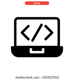coding icon isolated sign symbol vector illustration - high quality black style vector icons
