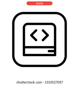 coding icon isolated sign symbol vector illustration - high quality black style vector icons
