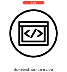 coding icon isolated sign symbol vector illustration - high quality black style vector icons
