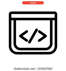 coding icon isolated sign symbol vector illustration - high quality black style vector icons
