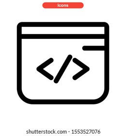 coding icon isolated sign symbol vector illustration - high quality black style vector icons
