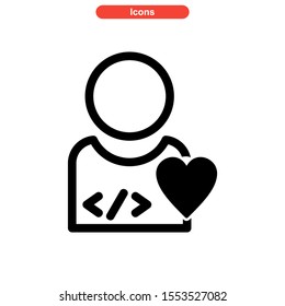 coding icon isolated sign symbol vector illustration - high quality black style vector icons
