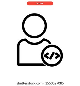 coding icon isolated sign symbol vector illustration - high quality black style vector icons
