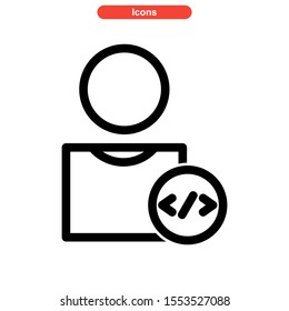 coding icon isolated sign symbol vector illustration - high quality black style vector icons

