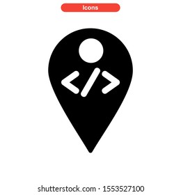 coding icon isolated sign symbol vector illustration - high quality black style vector icons
