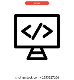 coding icon isolated sign symbol vector illustration - high quality black style vector icons
