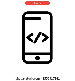 coding icon isolated sign symbol vector illustration - high quality black style vector icons
