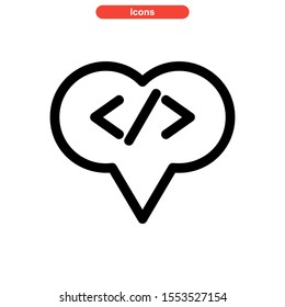 coding icon isolated sign symbol vector illustration - high quality black style vector icons
