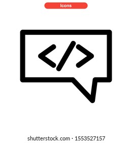 coding icon isolated sign symbol vector illustration - high quality black style vector icons
