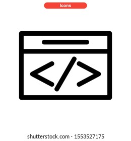 coding icon isolated sign symbol vector illustration - high quality black style vector icons
