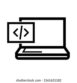 coding icon isolated sign symbol vector illustration - high quality black style vector icons
