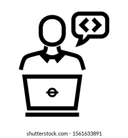 coding icon isolated sign symbol vector illustration - high quality black style vector icons
