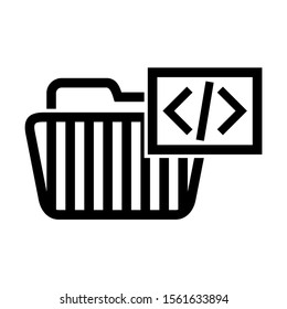 coding icon isolated sign symbol vector illustration - high quality black style vector icons
