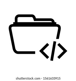 coding icon isolated sign symbol vector illustration - high quality black style vector icons
