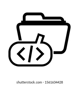 coding icon isolated sign symbol vector illustration - high quality black style vector icons
