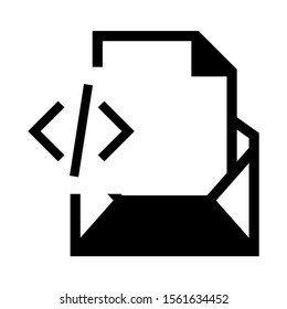 coding icon isolated sign symbol vector illustration - high quality black style vector icons
