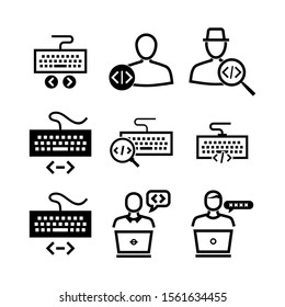 coding icon isolated sign symbol vector illustration - Collection of high quality black style vector icons
