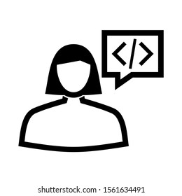 coding icon isolated sign symbol vector illustration - high quality black style vector icons
