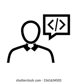 coding icon isolated sign symbol vector illustration - high quality black style vector icons
