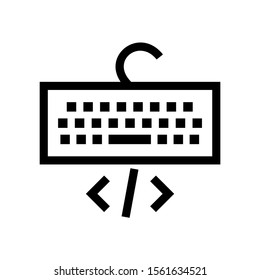 coding icon isolated sign symbol vector illustration - high quality black style vector icons
