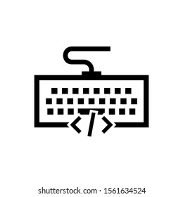 coding icon isolated sign symbol vector illustration - high quality black style vector icons
