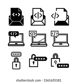 coding icon isolated sign symbol vector illustration - Collection of high quality black style vector icons
