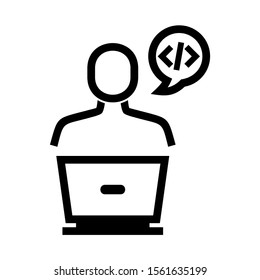 coding icon isolated sign symbol vector illustration - high quality black style vector icons
