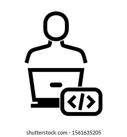 coding icon isolated sign symbol vector illustration - high quality black style vector icons
