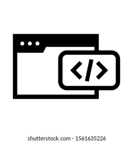 coding icon isolated sign symbol vector illustration - high quality black style vector icons
