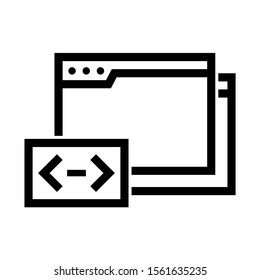 coding icon isolated sign symbol vector illustration - high quality black style vector icons
