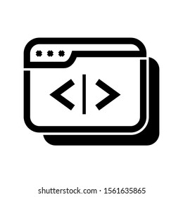 coding icon isolated sign symbol vector illustration - high quality black style vector icons

